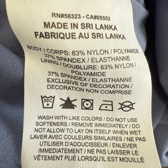 Nike Yoga Luxe Infinalon Cropped Tank Stretch‎ Activewear Blue Purple Women M - Picture 4 of 7